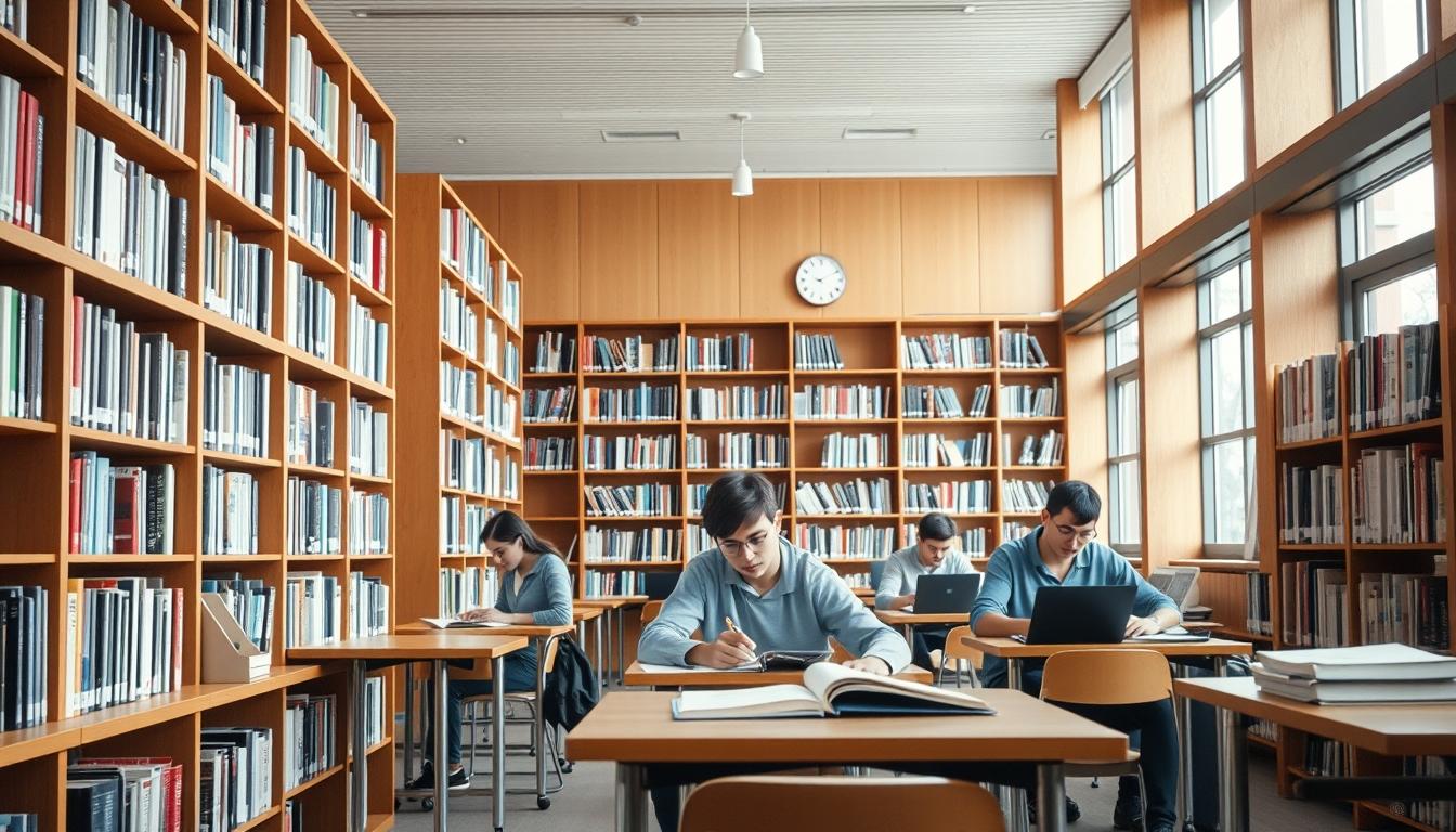 Student preparing for exams with study materials