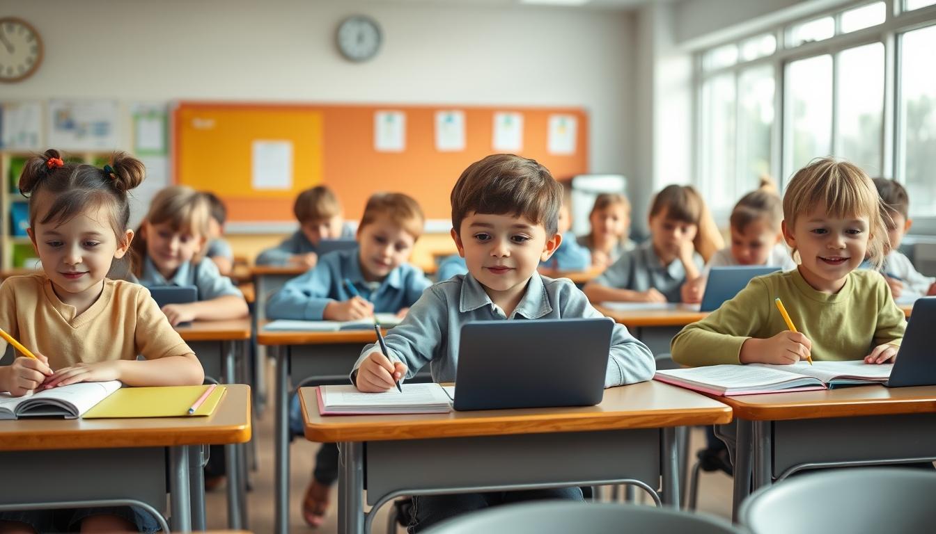 Student using a study guide to organize academic notes